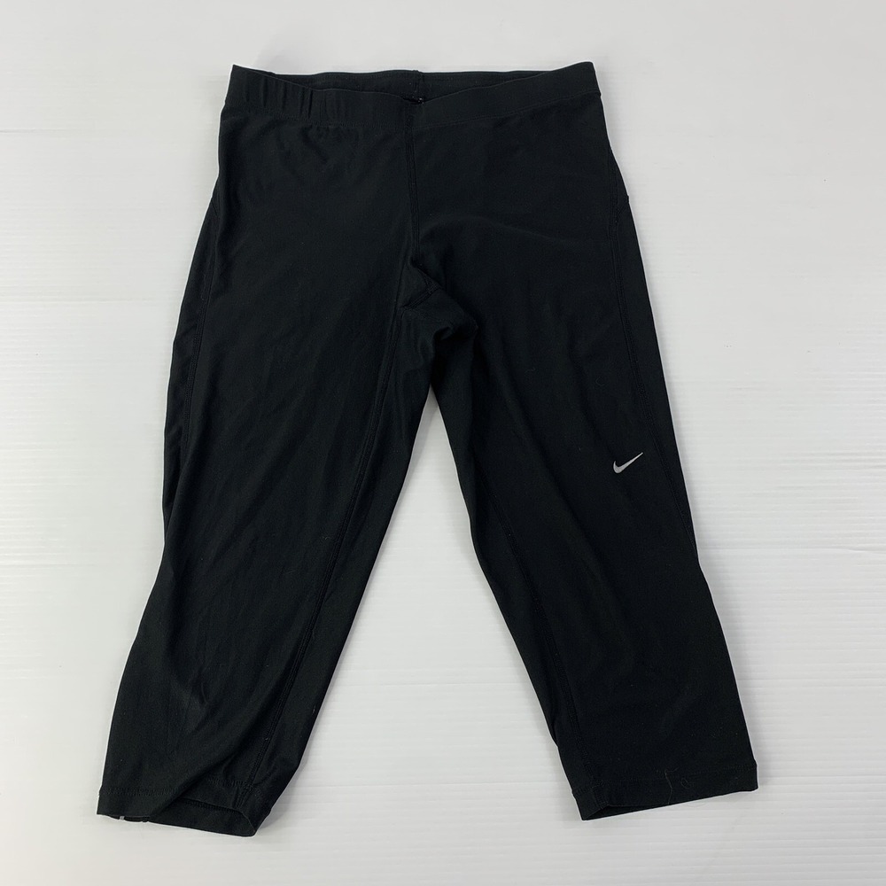 Nike Performance Women's Size Medium (8-10) Black Athletic Capri Pants